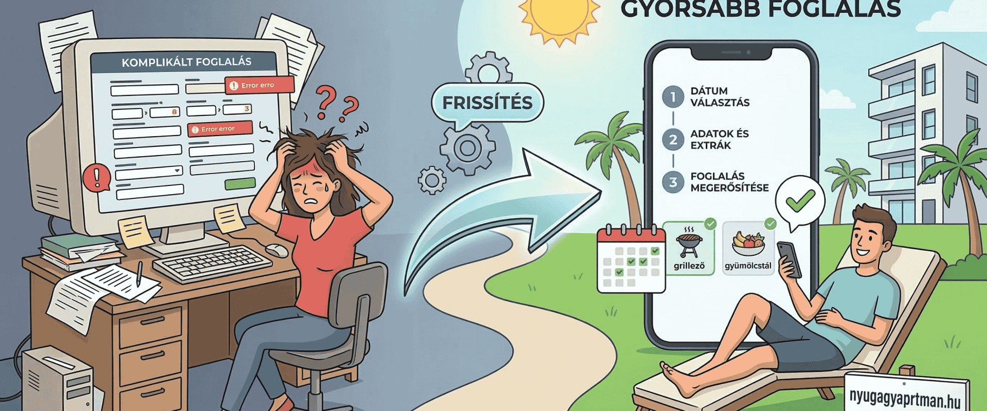 Több pihenés, kevesebb kattintás: Megújult a Nyugágy Apartman foglalási rendszere!