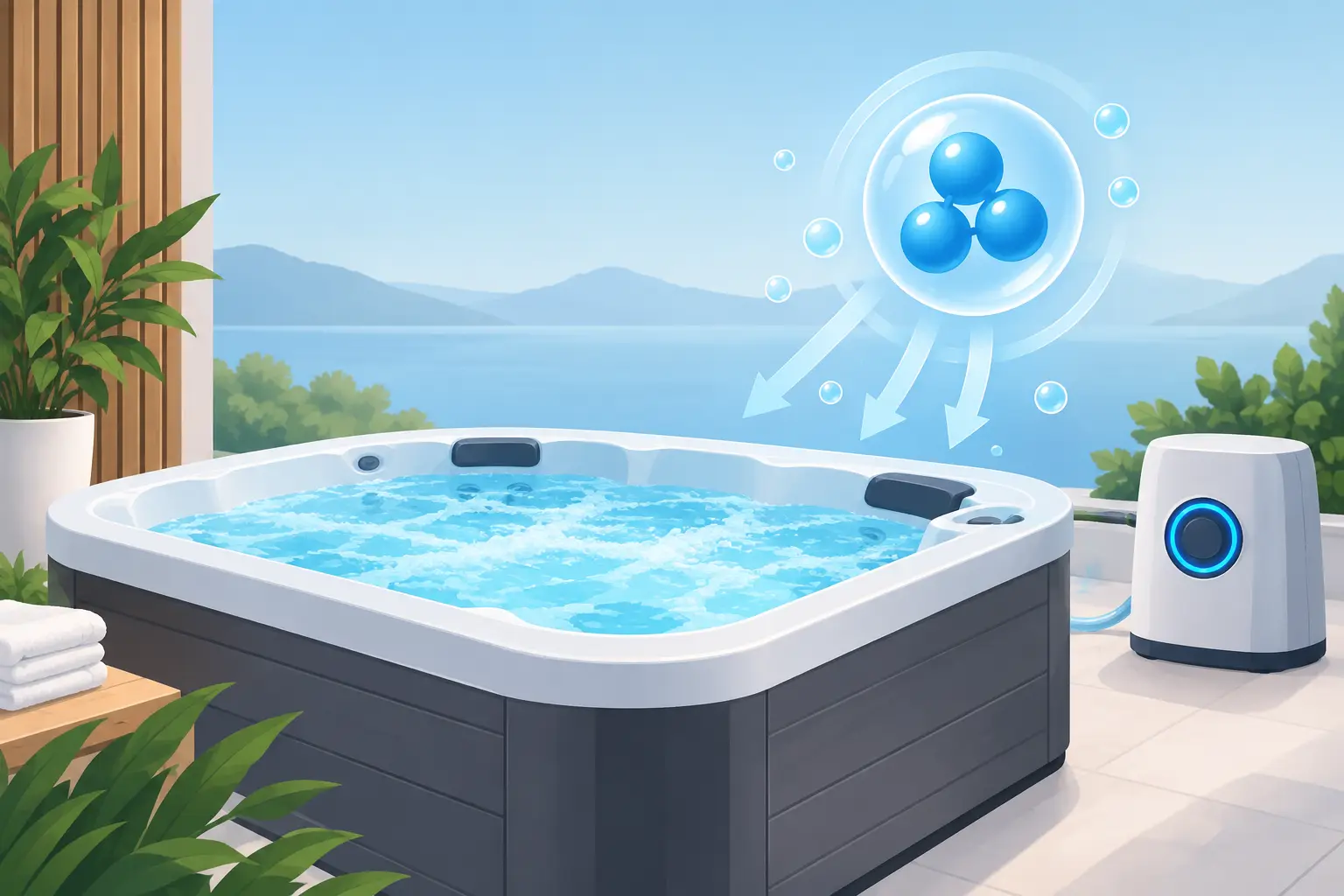 Az ózonfertőtlenítéses jakuzzi előnyei